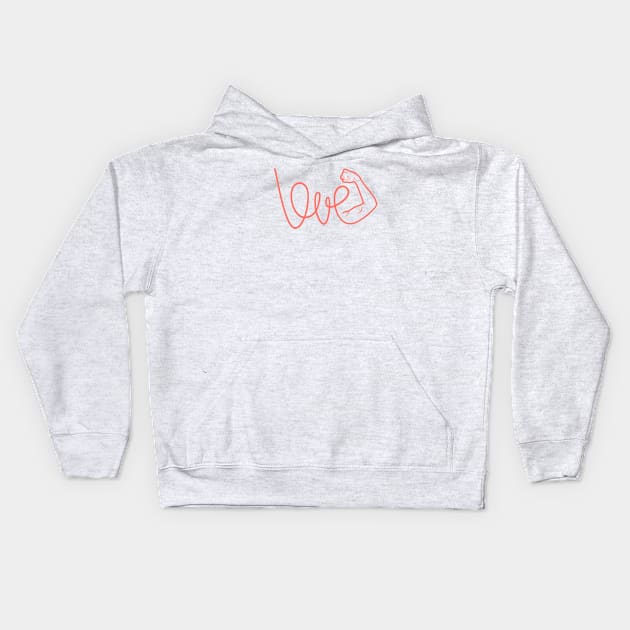 Love Is The Power (color version) Kids Hoodie by lents